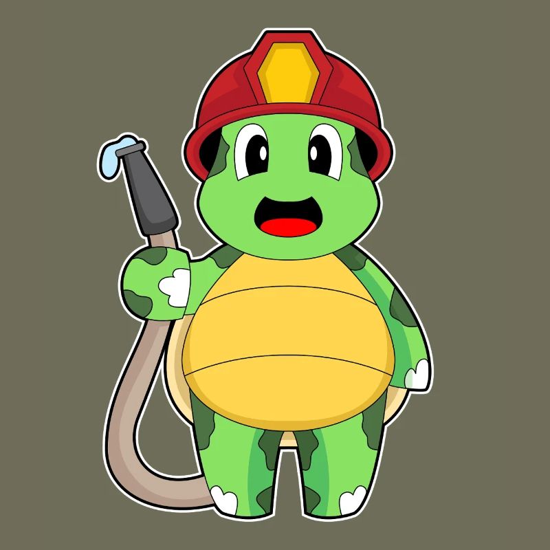 turtle fireman fire hose
