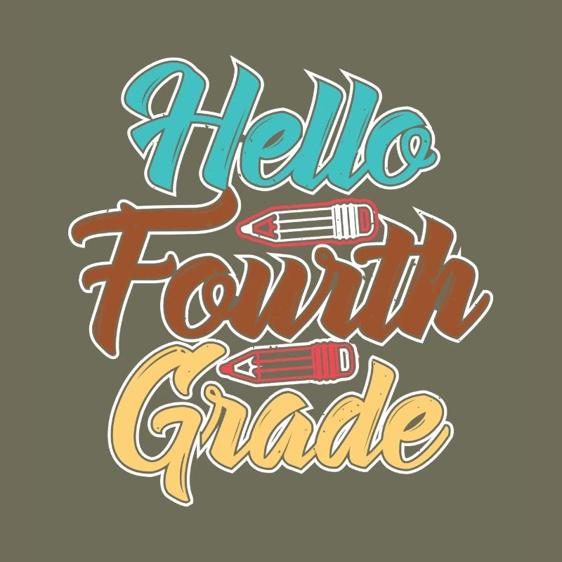 Hello Fourth Grade School Celebration Design