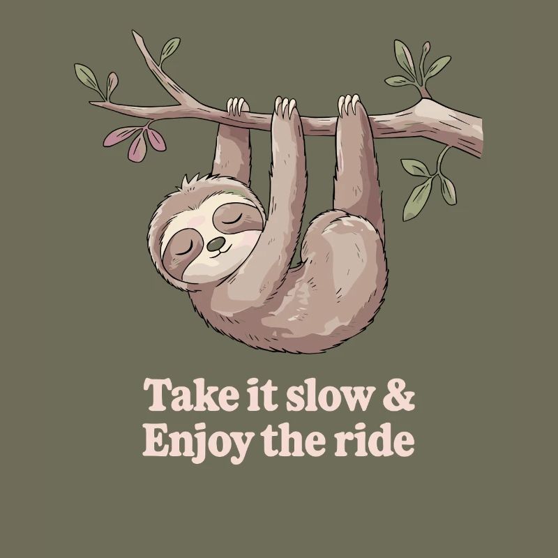 Take it slow &amp; enjoy the journey sloth