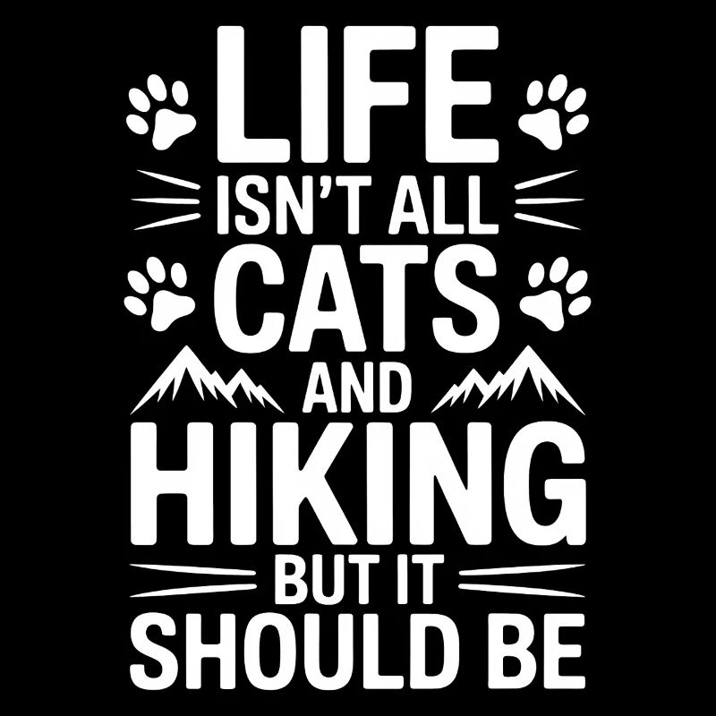 Wandern Spruch Katzen Berge Wandern Geschenk