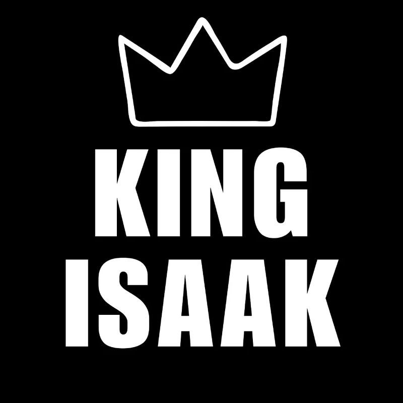Isaak Name mit Buchstabe I - Königskrone Shirt