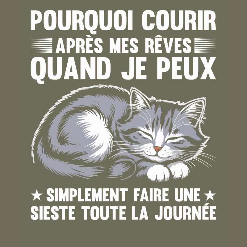 Sleeper Cat Dreamer Silent Humorous Gift