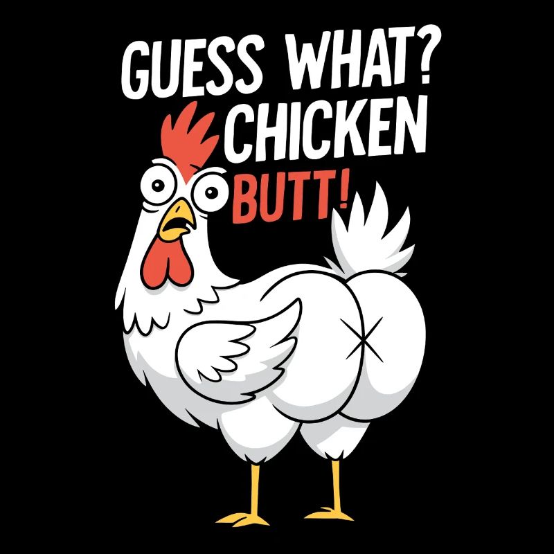 Cul de poulet disant dessin animé