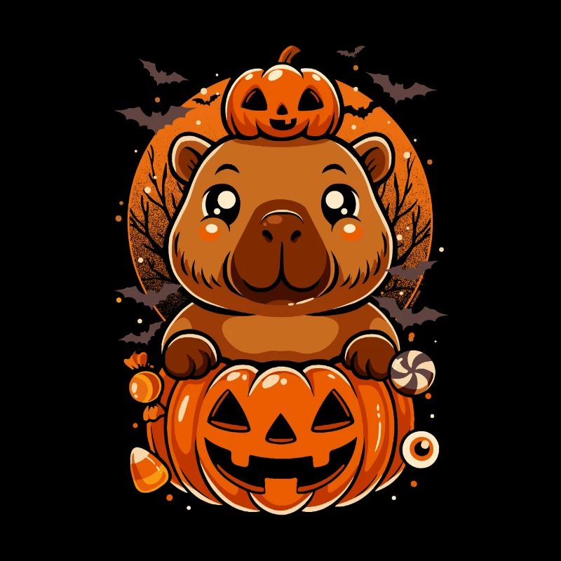Capibara Halloween Pumpkins