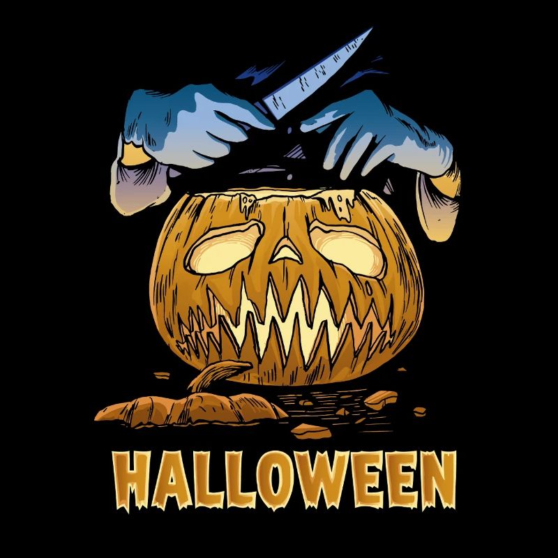 Carved Pumpkin Halloween Knife