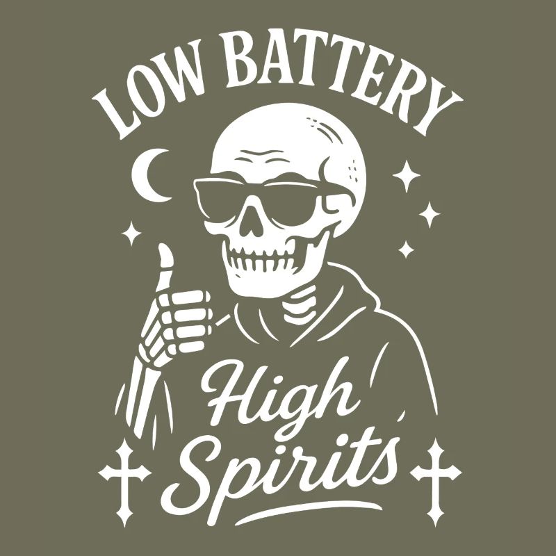 Low Battery High Spirits Halloween Costume