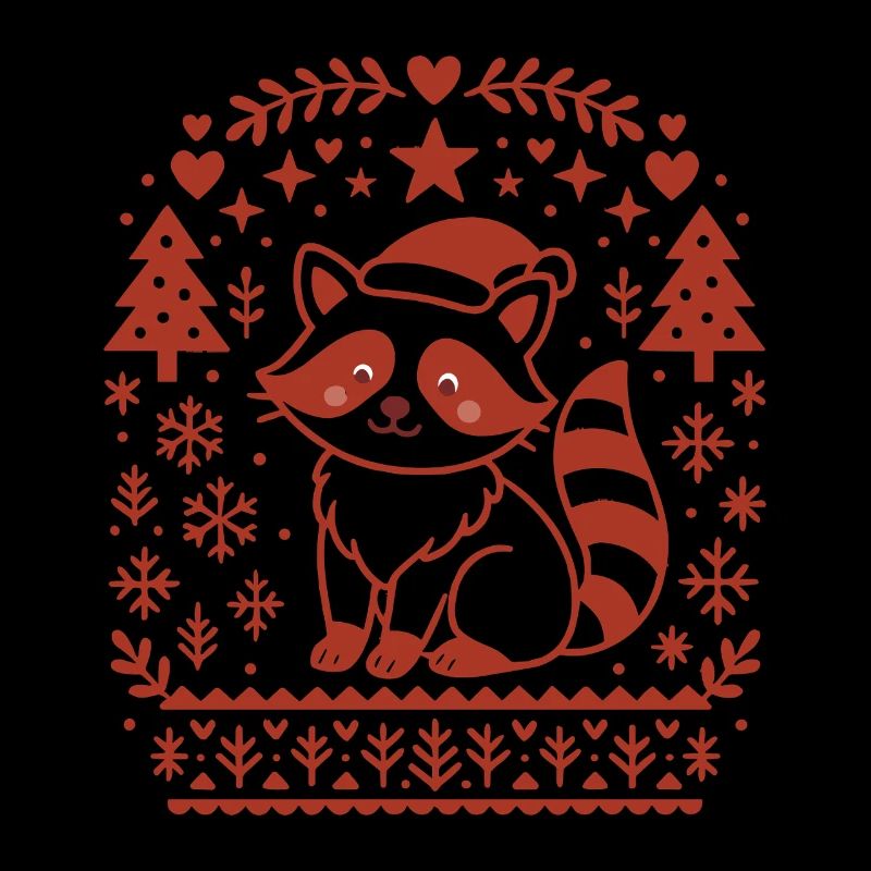 Conception de motif de raton laveur de Noël