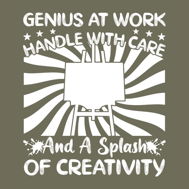 Funny Artist Painter Genius At Work Of Creativity