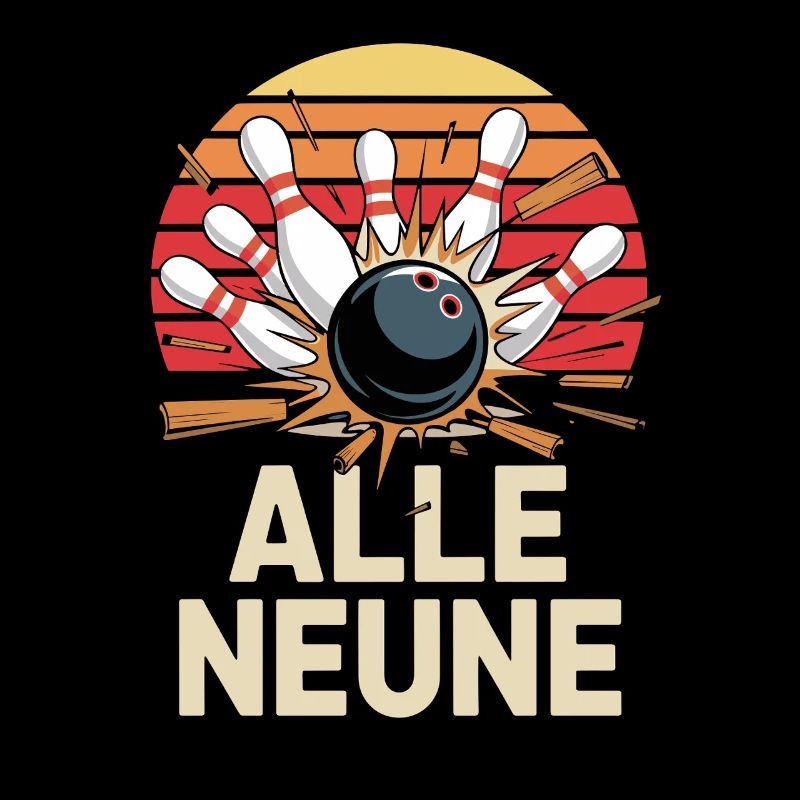 Alle Neune Bowling Strikes Design