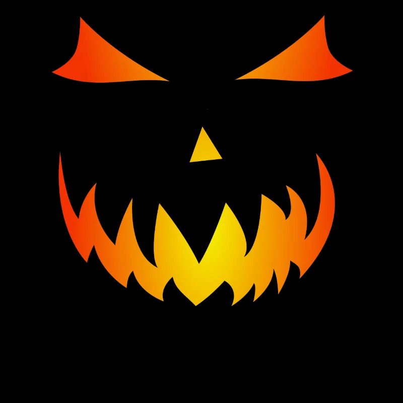 Flame Gourd Halloween Motif Pumpkin Face Ghost