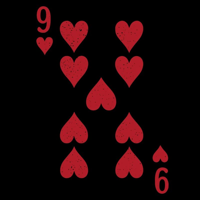 Nine Hearts Card