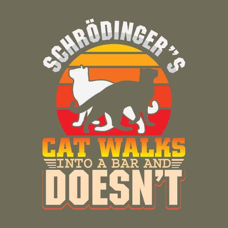 Le chat de Schrödinger Nerd Geek Physicien Science