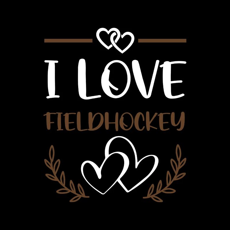 Ich liebe Feldhockey Emblem