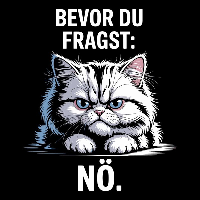 Bevor Du Fragst Nö Katze Morgenmuffel Nein Katzen