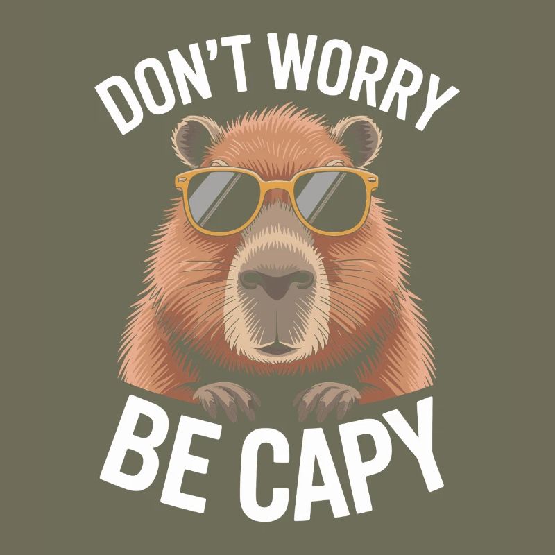 Capybara Dont Worry Be Capy Capybara Rodent