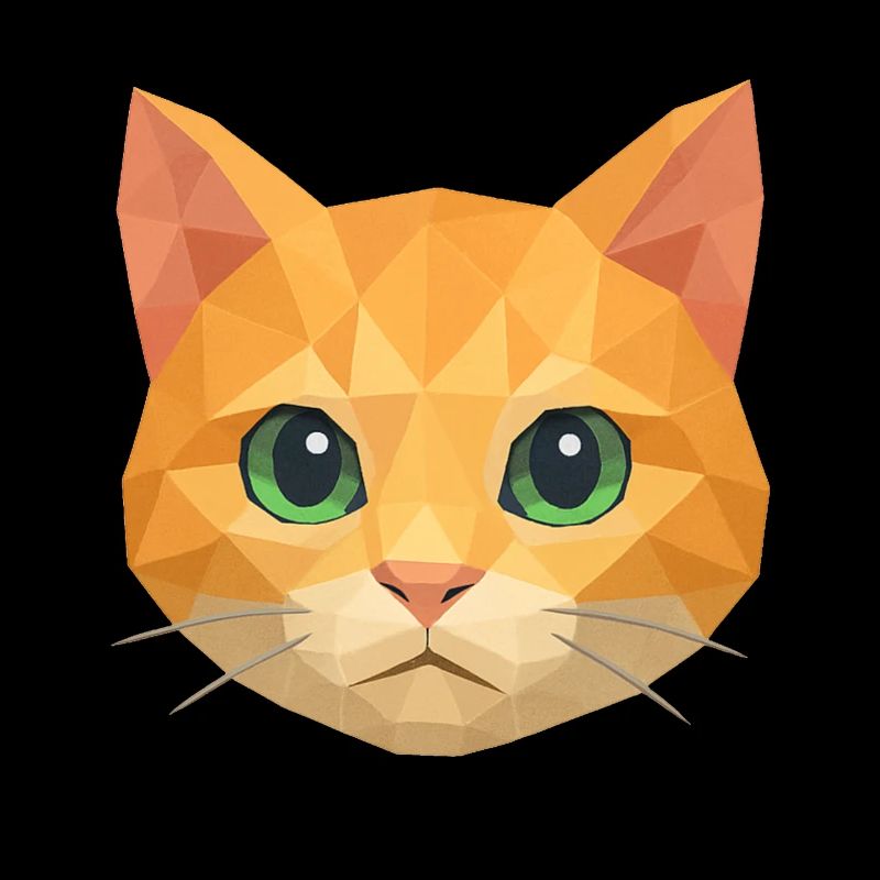 Polygon Cat – Conception géométrique de chat