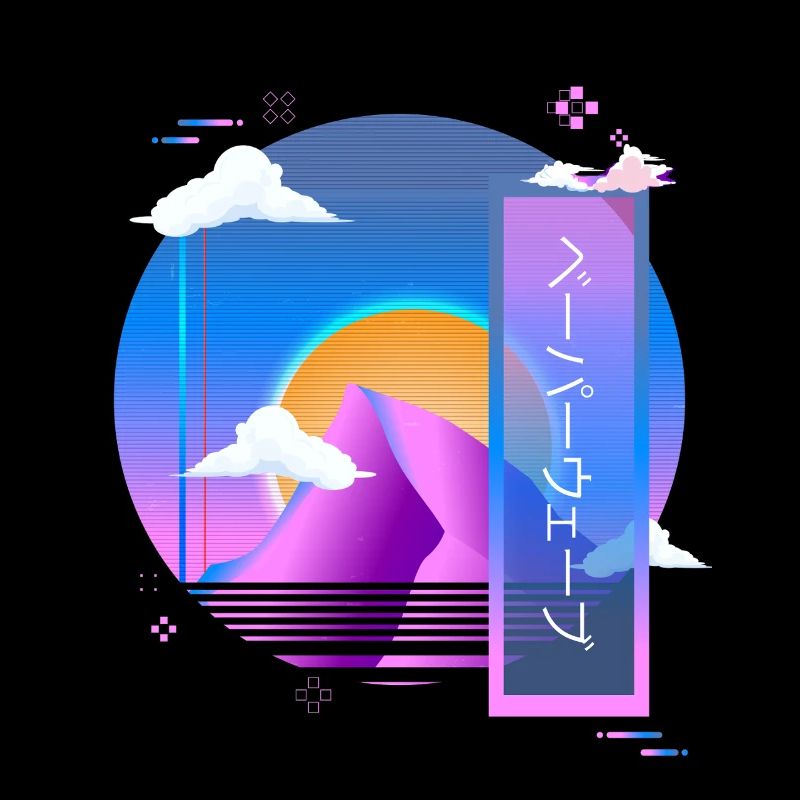 Vaporwave Pastel Goth Style Esthétique Mélange De Rétro