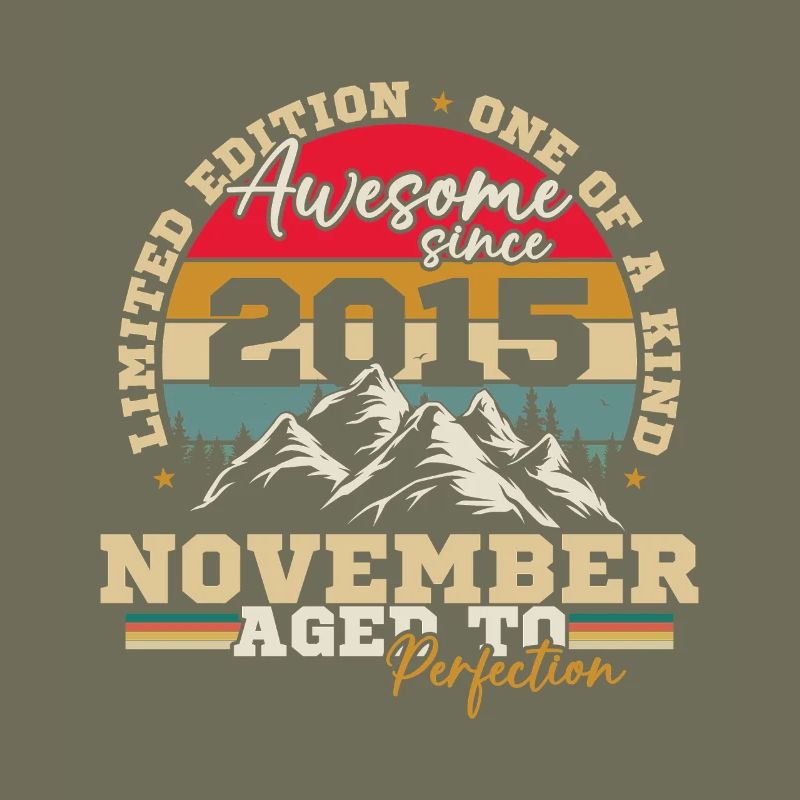 November 2015 Vintage Retro Geburtstag