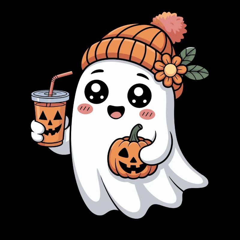 Geist Halloween Kürbis Latte Spaß