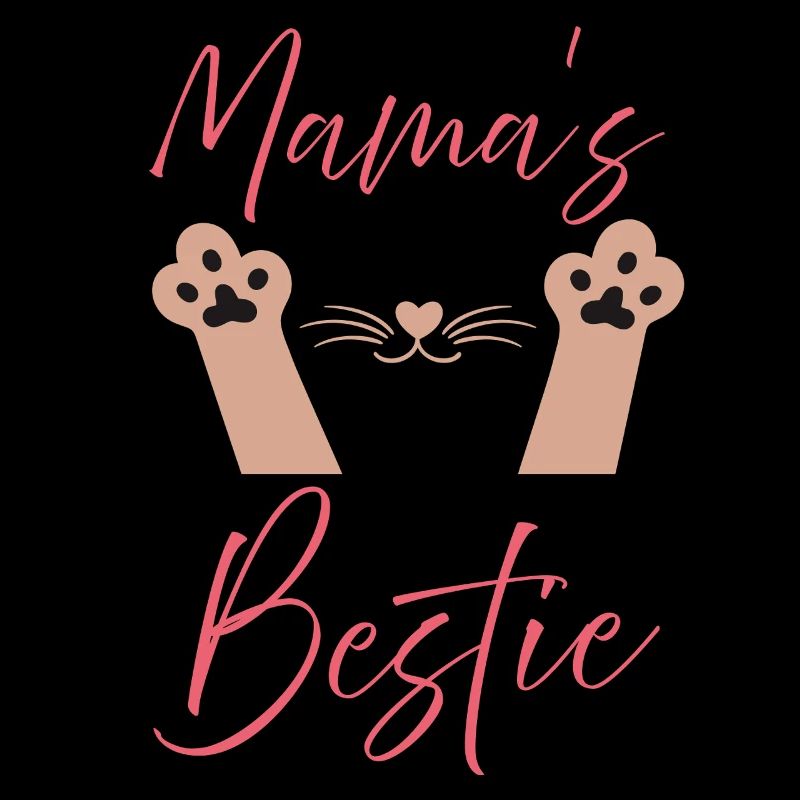Mamas Bestie Paw Print Typography
