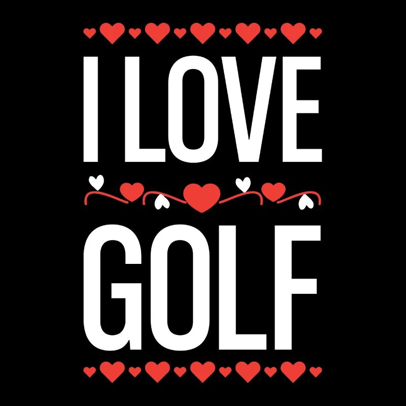 I Love Golf Herz Design