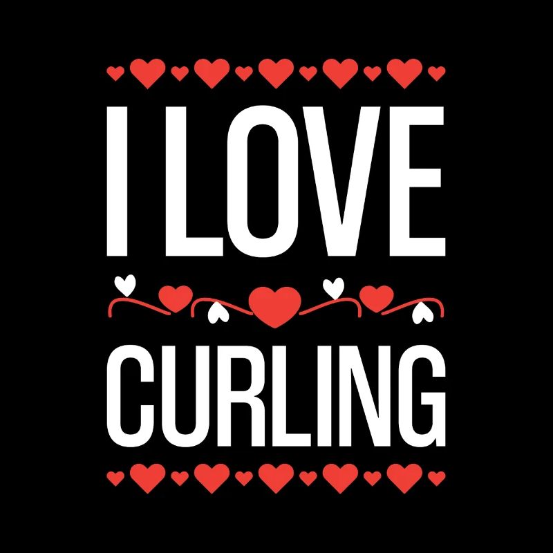 I Love Curling Herz