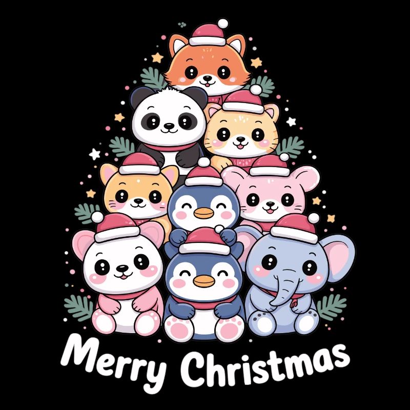 Sapin de Noël animal – Animaux de Noël mignons