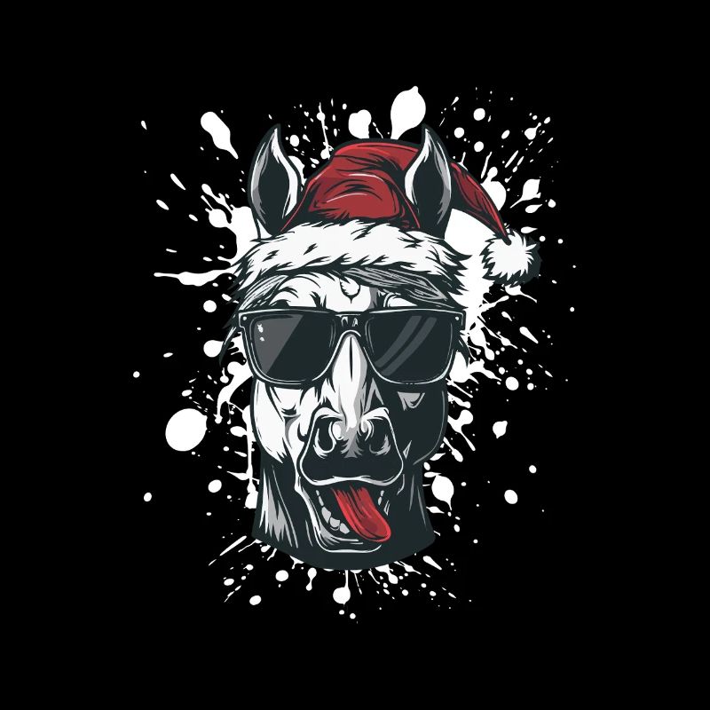 Cheval Noël Drôle