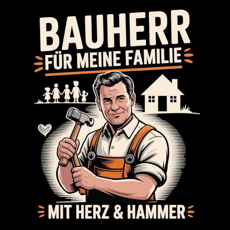 Constructeur Pour la famille avec cœur et marteau