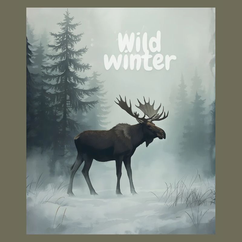Wild Winter Moose