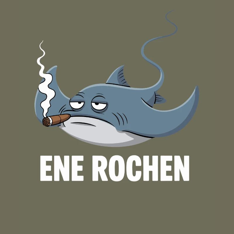 Ene Rochen Raucher Spruch Zigarette Kippe Rauchen
