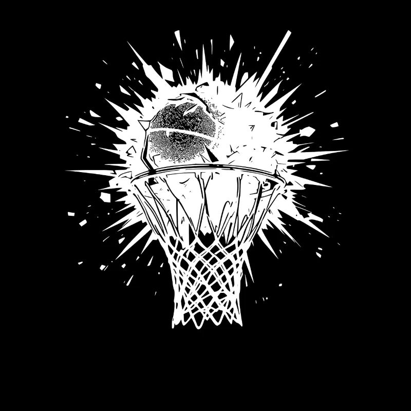 Energetic Basketball Art