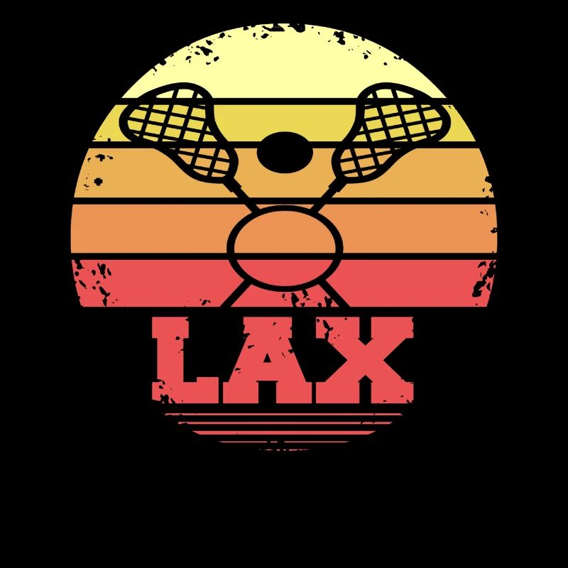 LAX Retro Vintage Lacrosse Sunset Player Style