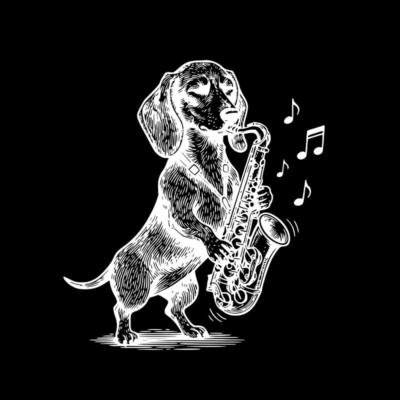 Teckel Saxophone Art Chien
