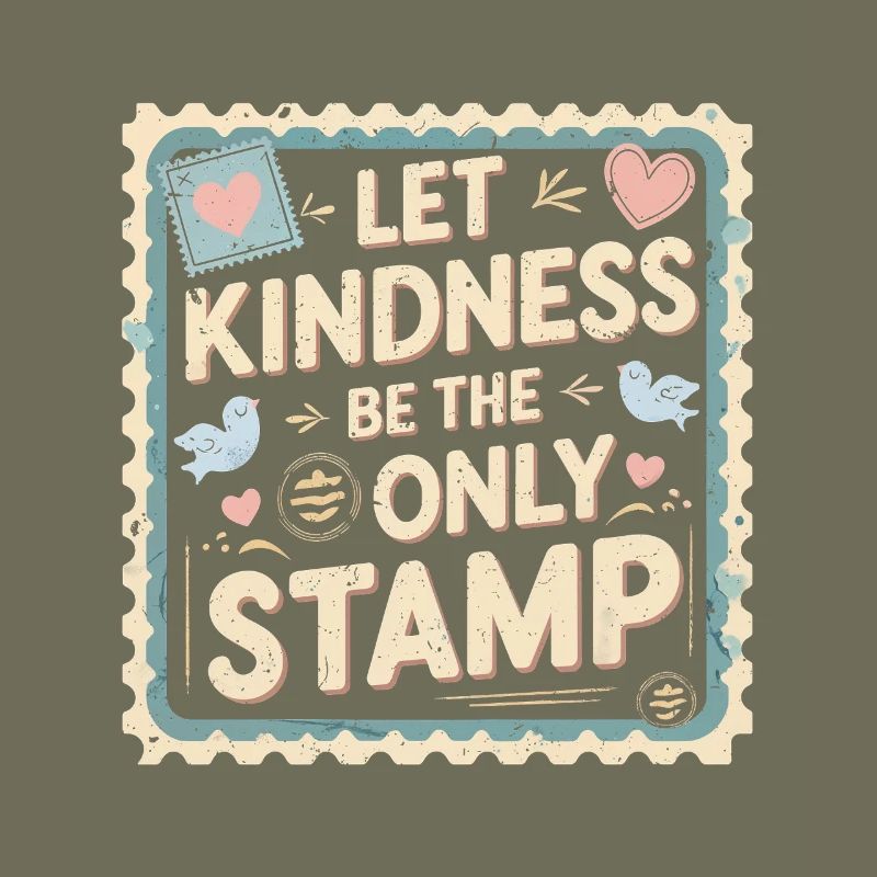 Menschlichkeit Let Kindness Be The Only Stamp