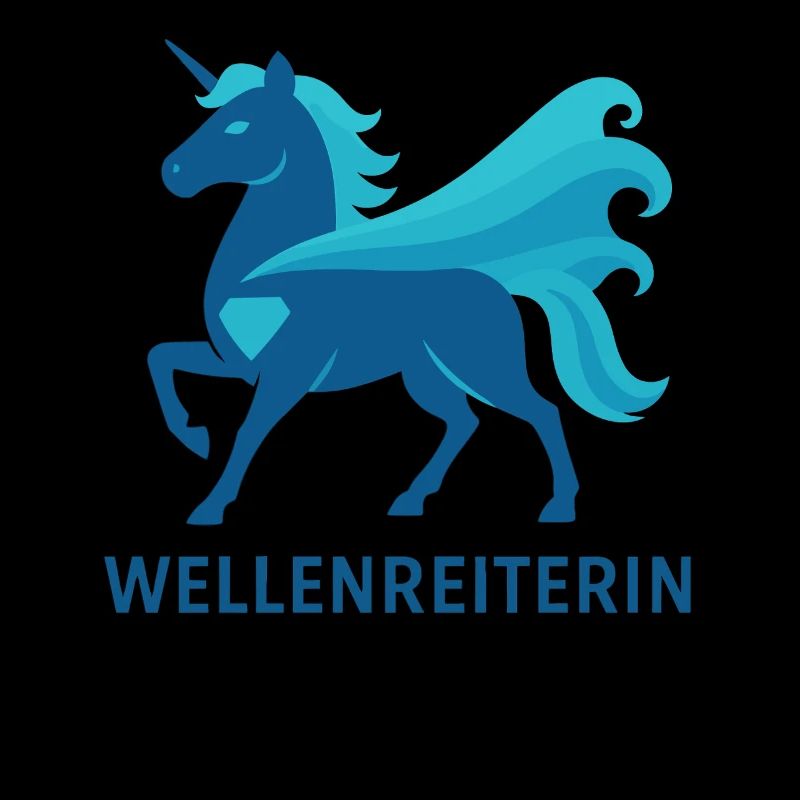Fier Surfeur de Vagues, Puissance de Licorne, Mer