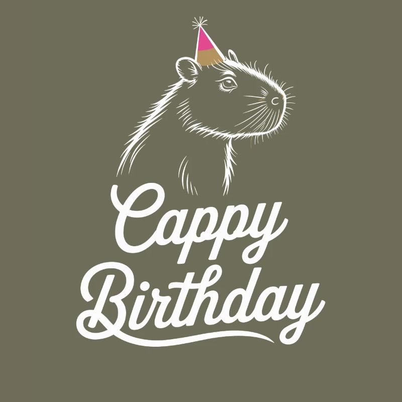 Capybara Birthday Cappy Birthday Funny Capy