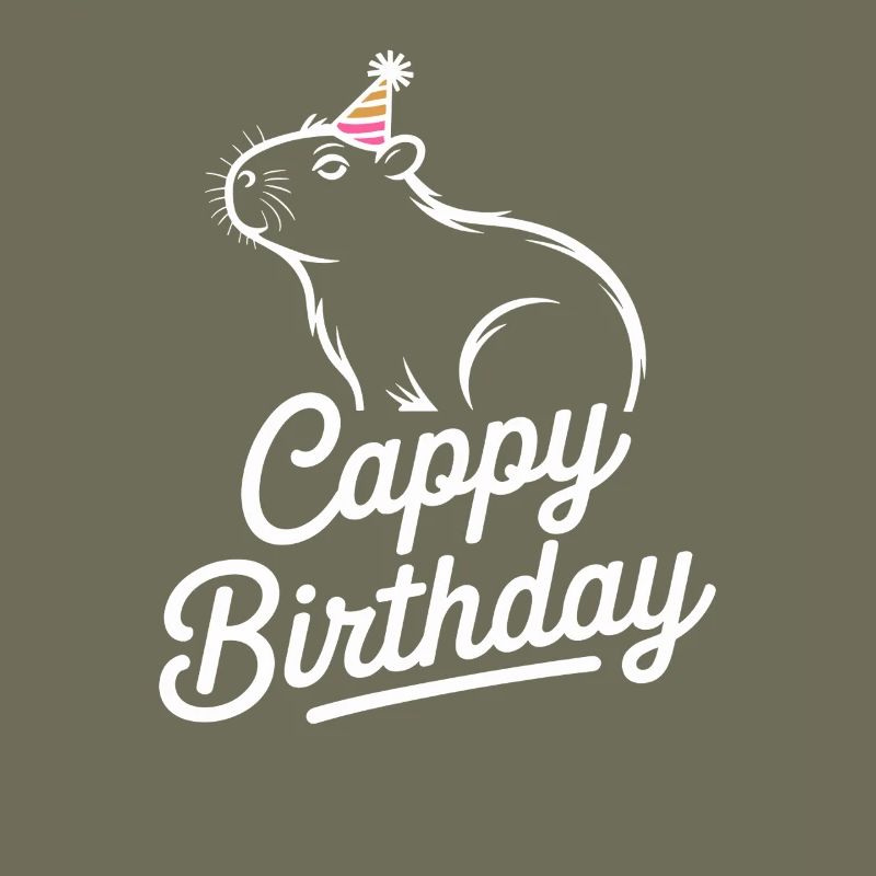 Capybara Birthday Cappy Birthday Funny Capy