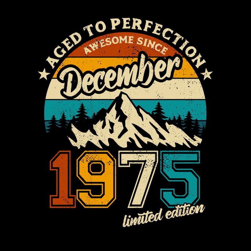 Limited Edition December 1975 Geburtstag Geschenk