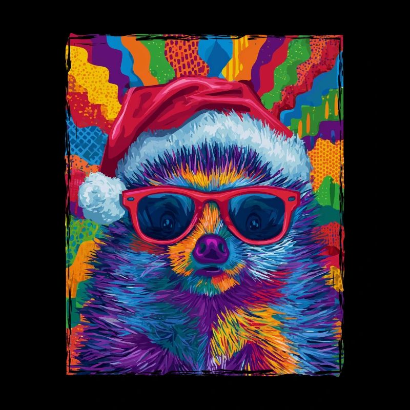 Portrait de Noël du hérisson