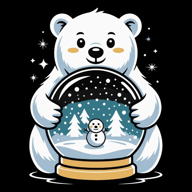 Polarbaer Schneekugel Impression