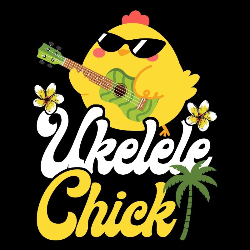 Hawaiian Ukulele Uke Chicken Girl