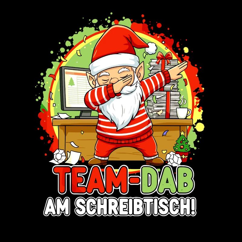 ÉQUIPE À LA TABLE DE BUREAU GNOME BUREAU DE BUREAU DE NOËL