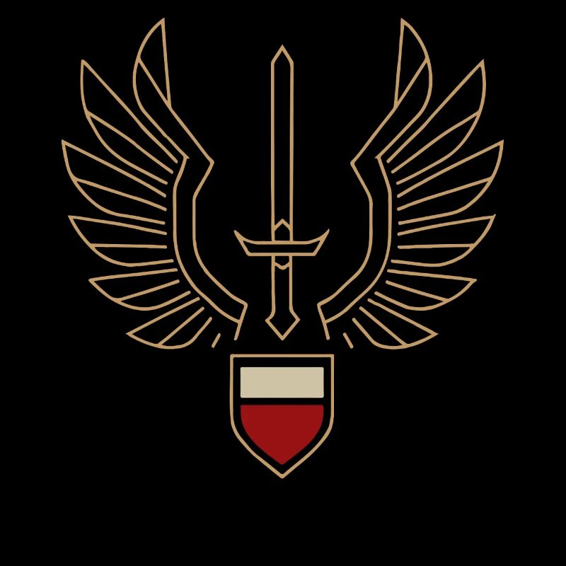 Minimalist Polish Winged Hussar Emblem