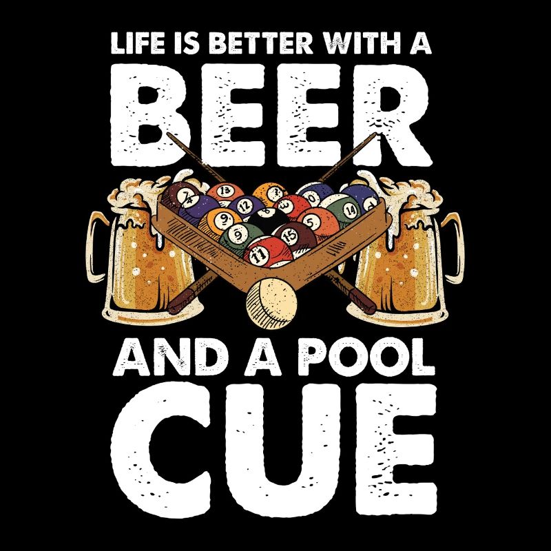 Bière, billard et queue