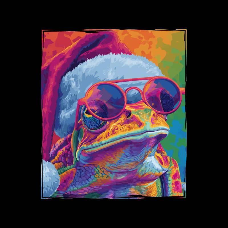 Portrait de Noël de la grenouille