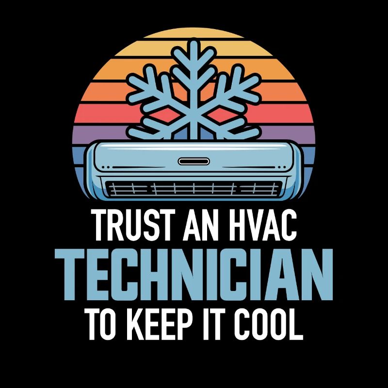 HVAC Techniker Retro Klima Experte Design Profis