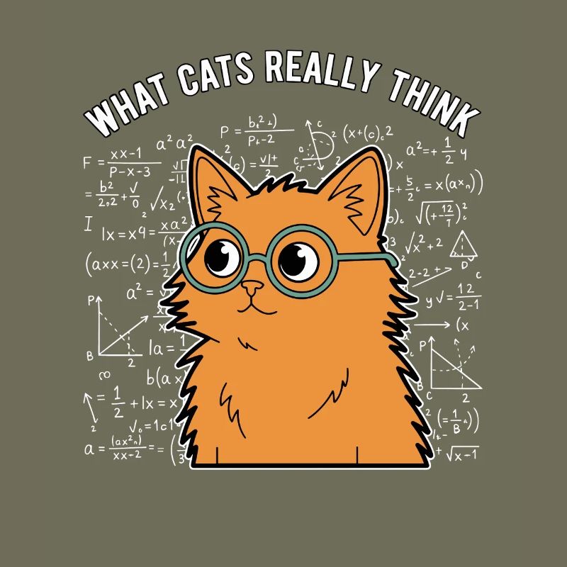 What Cats Really Think Funny Math Saying