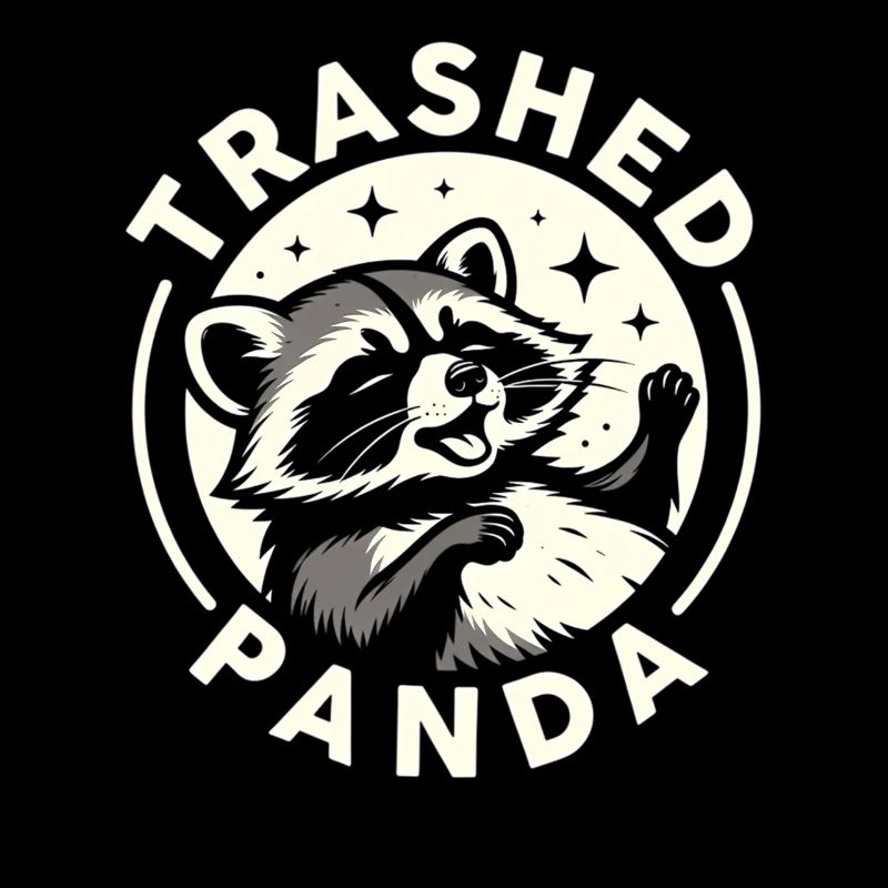 Vermüllter Panda-Waschbär – lustiges Meme-Design