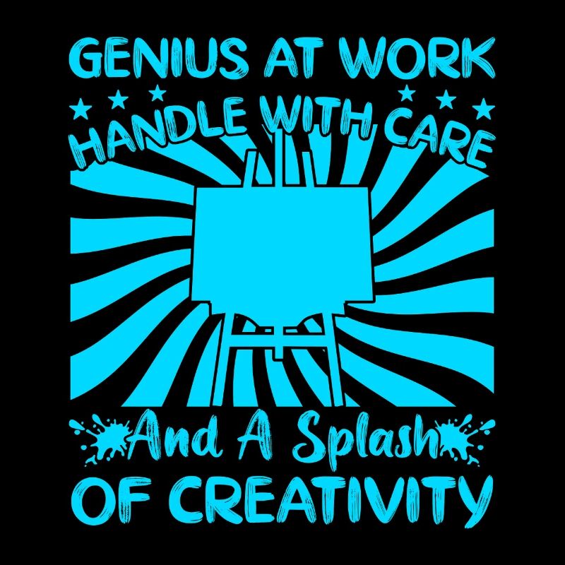 Funny Art Painter Genius At Work Of Creativity